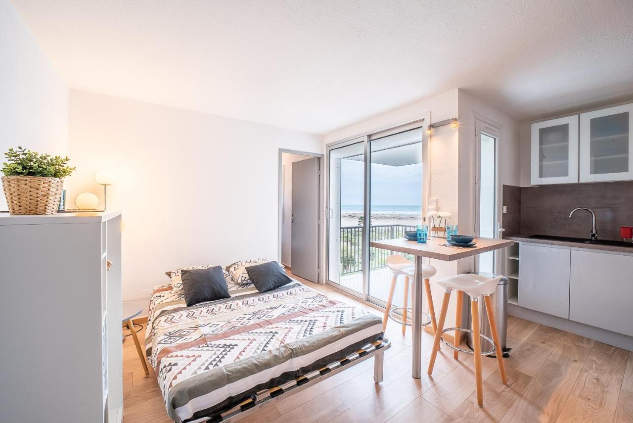 Le Bleu Soleil - Bel Appt Pour 4 Vue Mer Le Barcarès Exteriör bild