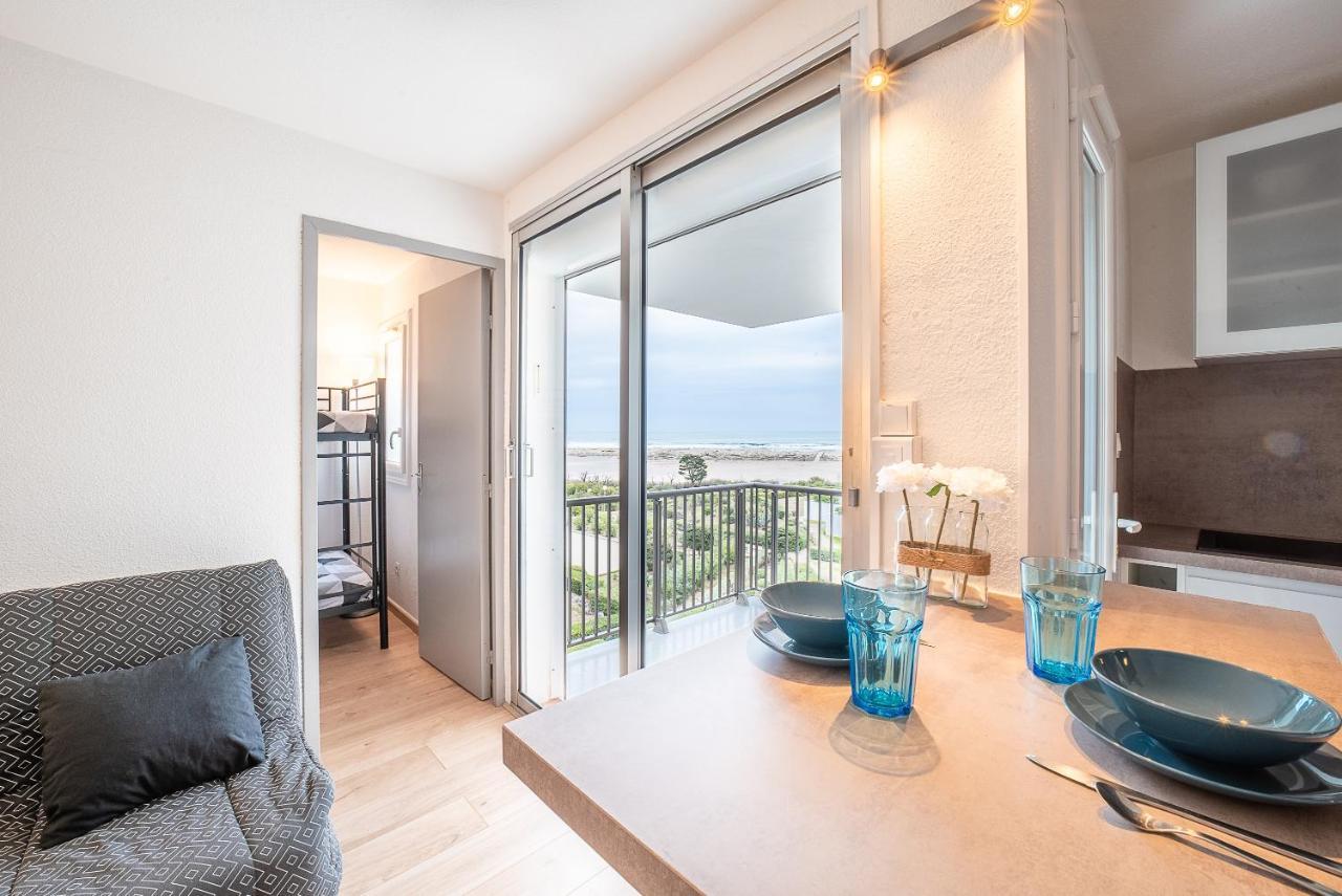 Le Bleu Soleil - Bel Appt Pour 4 Vue Mer Le Barcarès Exteriör bild